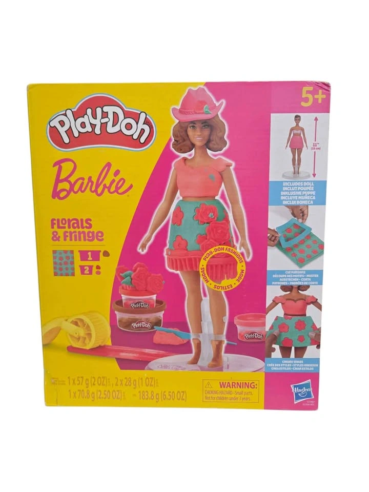 Play-Doh Barbie Florals & Fringe Fashion Design Set • Doll Inclu - photo 3