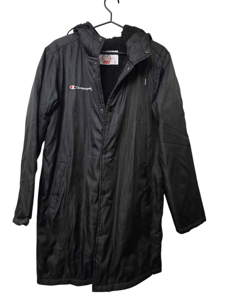 Champion x Supreme Black Hooded Jacket – Fleece Lined – 22x36 - photo 5
