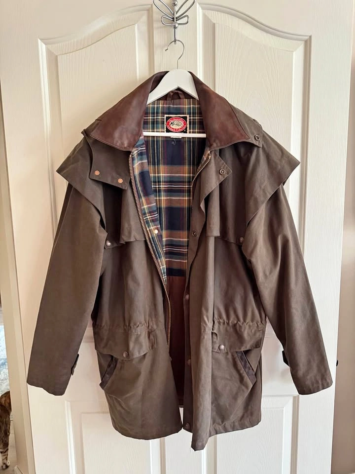 The Australian Outback Collection Oilskin Drover Jacket - XL