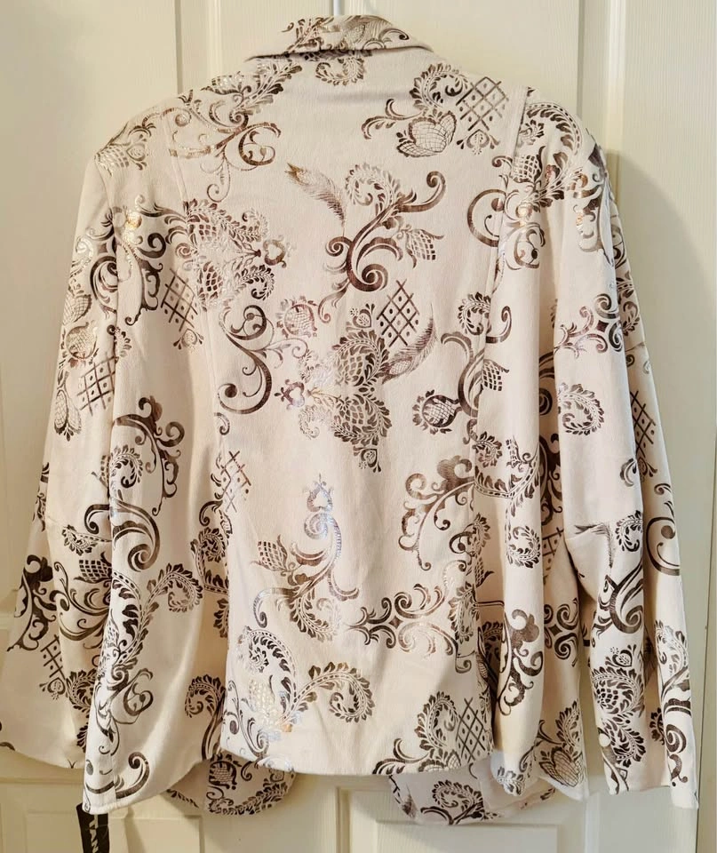 New TanJay Scroll Print, lined Jacket Size 22W - photo 4