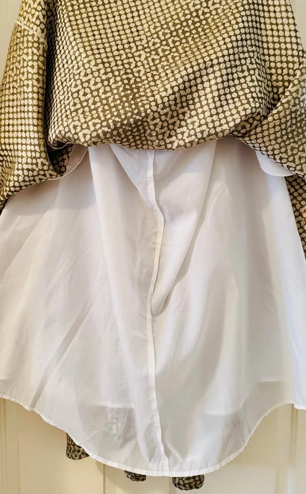 eShakti Metallic Animal Print Full Skirt, Lined, Size 4X-28W - photo 2