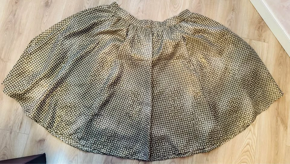 eShakti Metallic Animal Print Full Skirt, Lined, Size 4X-28W - photo 3