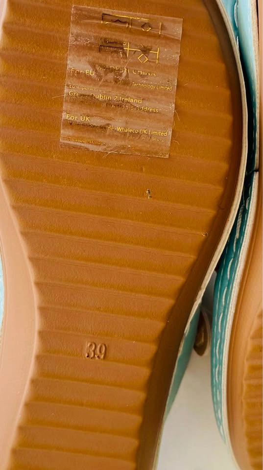 New Light Blue Wedge Thong Sandals Size 8 - photo 5