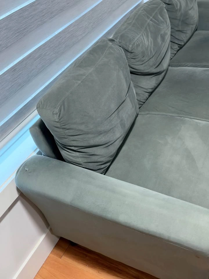 Grey Microfiber Sofa and Loveseat Set - photo 2
