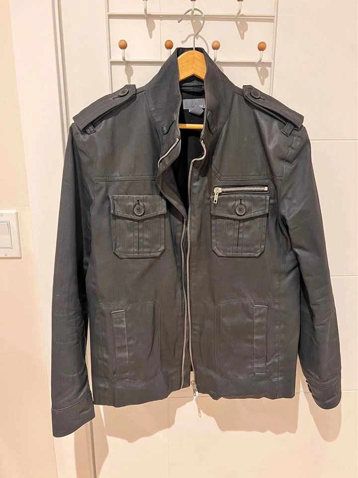 H&M Men's Black Military Utility Jacket Size M
