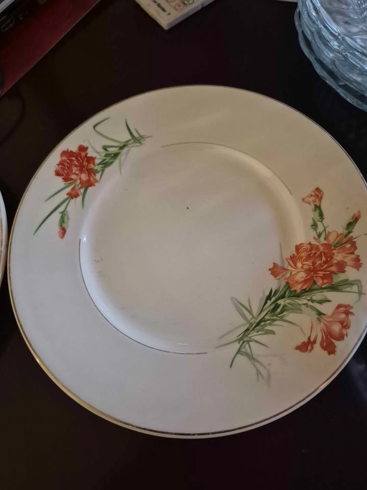 Assorted Glass and Floral Ceramic Plates - photo 3