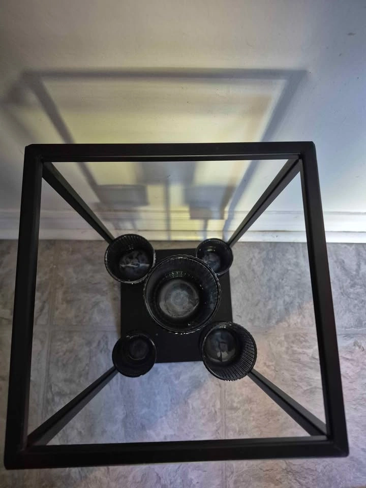 Modern Black Metal 5-Cup Votive Candle Holder - photo 2
