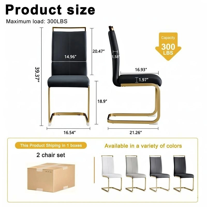 6 AMARI FAUX LEATHER DINING CHAIRS (Chairs ONLY)