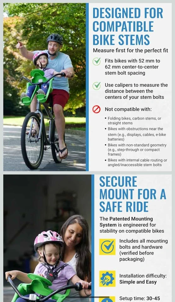 iBert Safe-T-Seat Front Child Bike Seat - photo 2