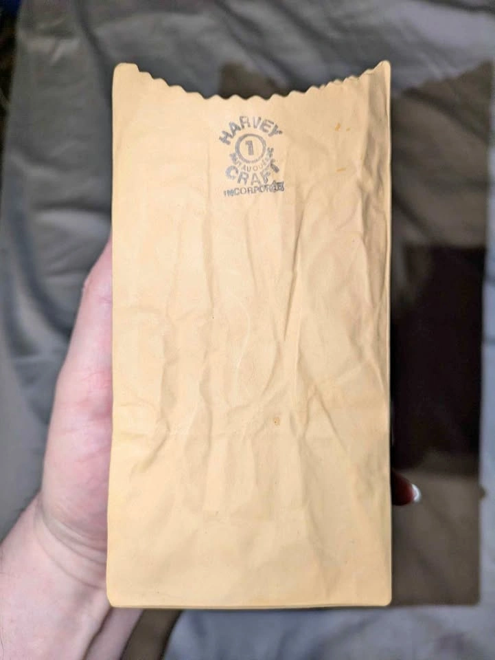 Michel Harvey "Paper Bag" Ceramic Vase, Harvey Craft #1