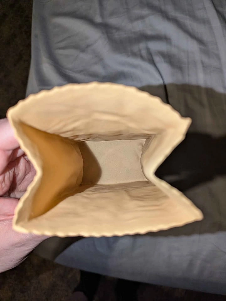 Michel Harvey "Paper Bag" Ceramic Vase, Harvey Craft #1 - photo 4