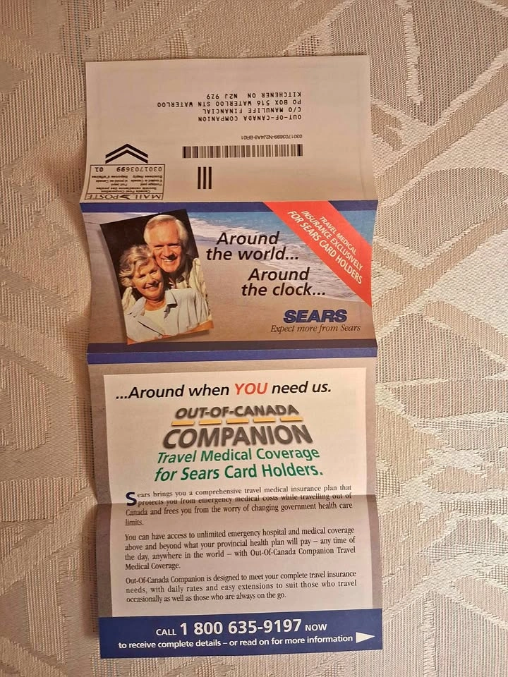 1997 Sears Canada Promotional Travel Mailer – Vintage Paper Coll