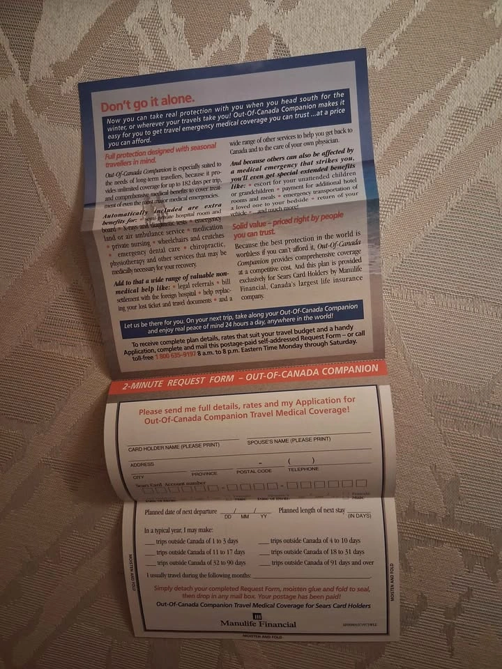 1997 Sears Canada Promotional Travel Mailer – Vintage Paper Coll - photo 2
