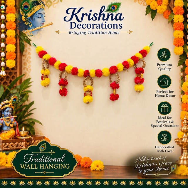 Krishna Decorations Traditional Wall Hanging Toran - photo 2
