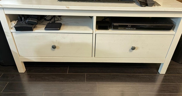 IKEA TV bench white