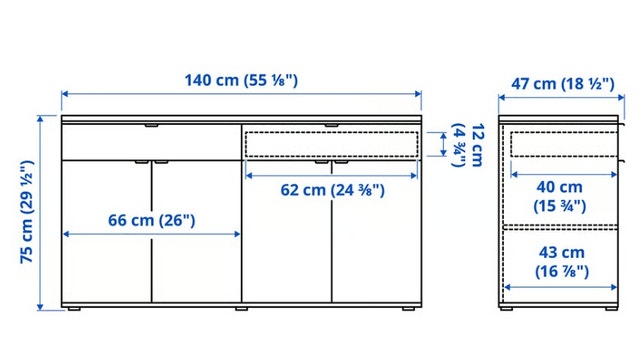 IKEA sideboard white furniture - photo 2