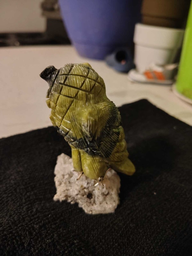Serpentine Owl Figurine - photo 2