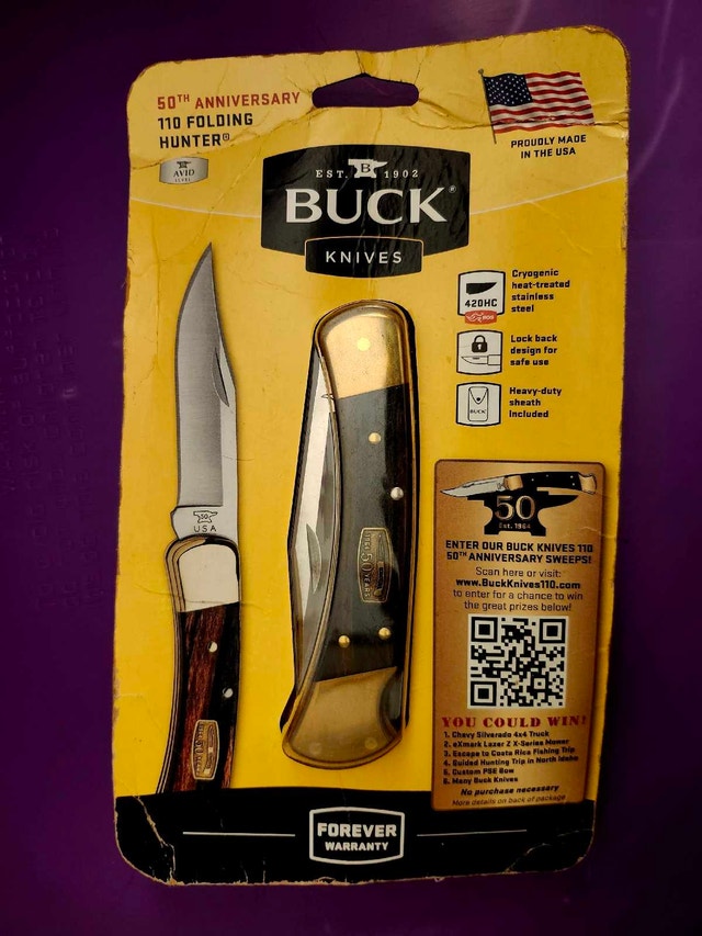 Buck Knife 110 Folding Hunter 50th Anniversary
