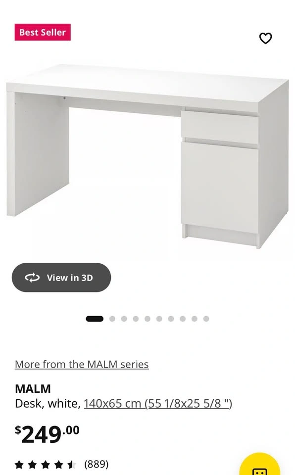 Ikea desk (Malm) - photo 2