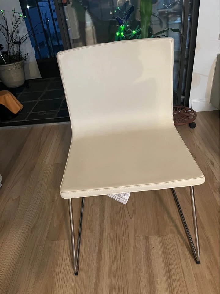 Faux leather chairs 4 set - photo 2