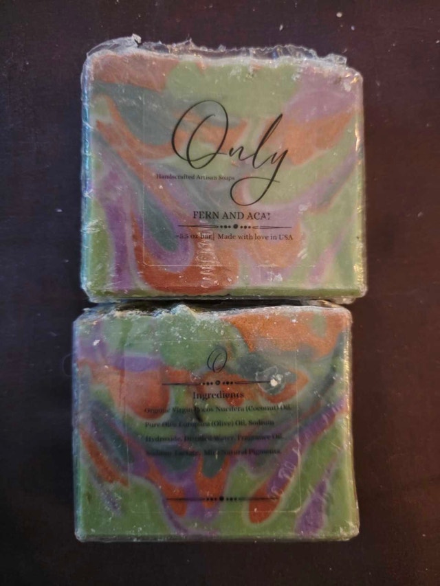 Only Handcrafted Artisan Soap Fern and Acai