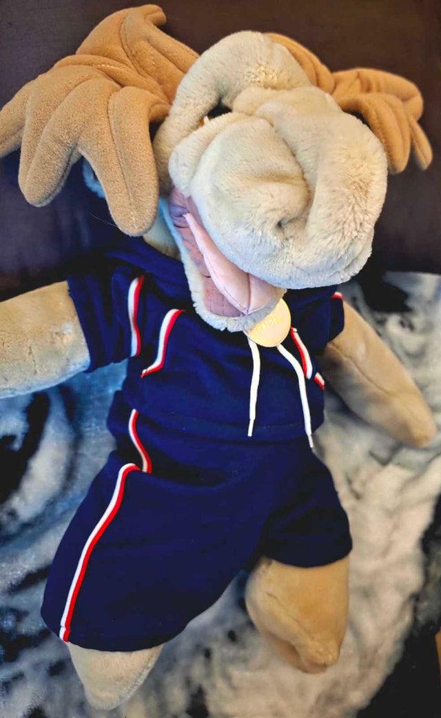 Wrinkles I.N.C. Moose Plush Puppet w/ Tracksuit - photo 3