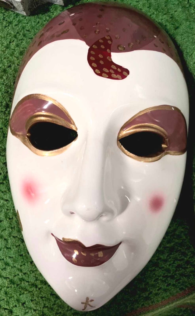Ceramic Harlequin Wall Mask