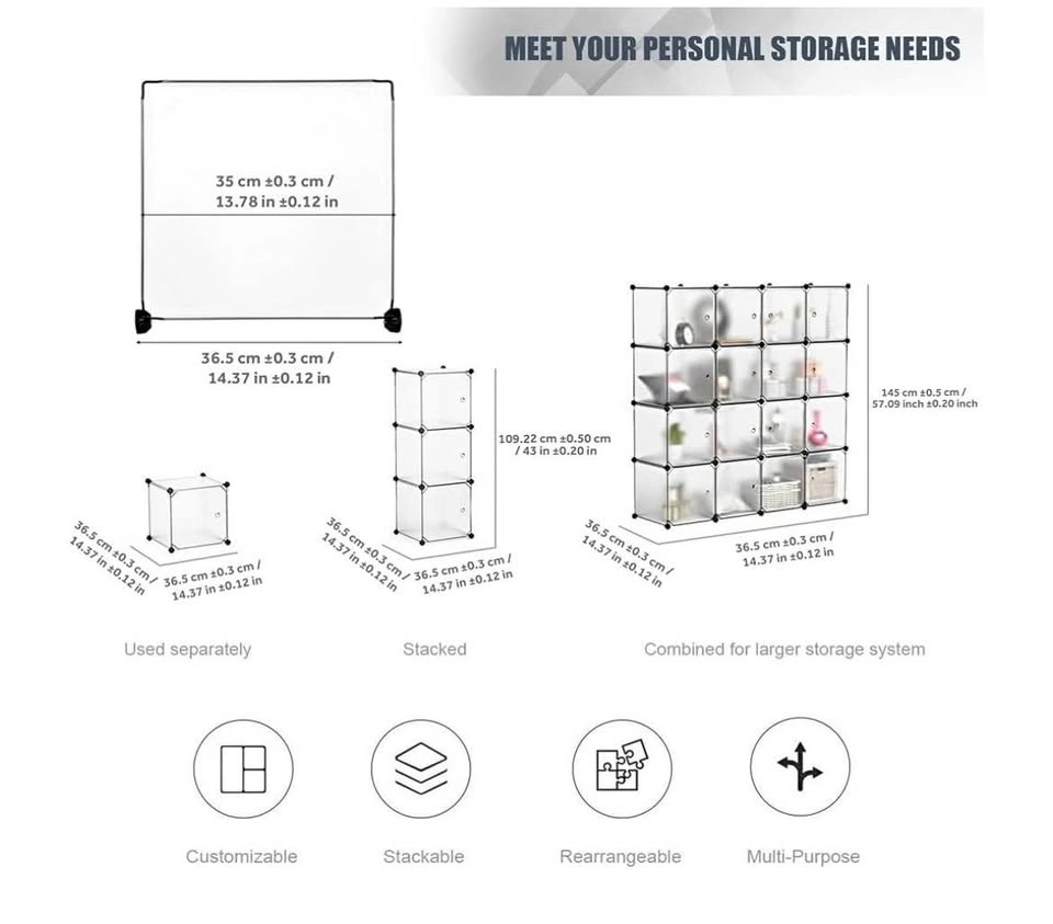 SortWise 16 Cube Storage Organizer with Doors - photo 2