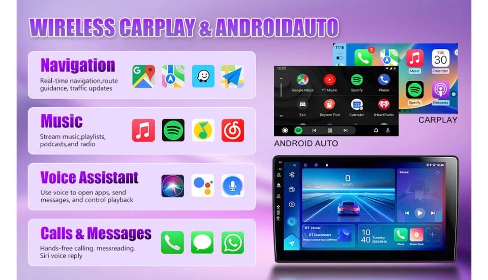 10.2” Car Radio Stereo CarPlay for Toyota RAV4 w/ Camera - photo 4