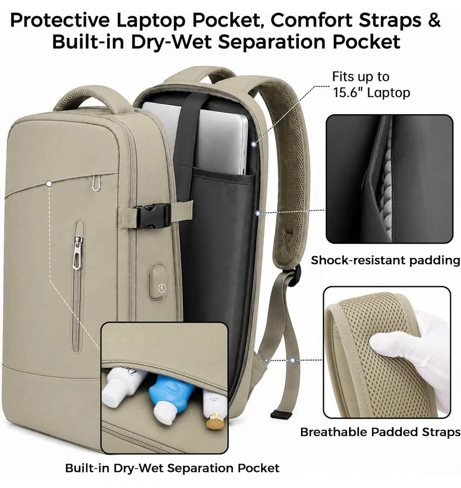 Expandable Laptop Backpack, 23L-39L Fits 15.6 Inch Laptop - photo 4