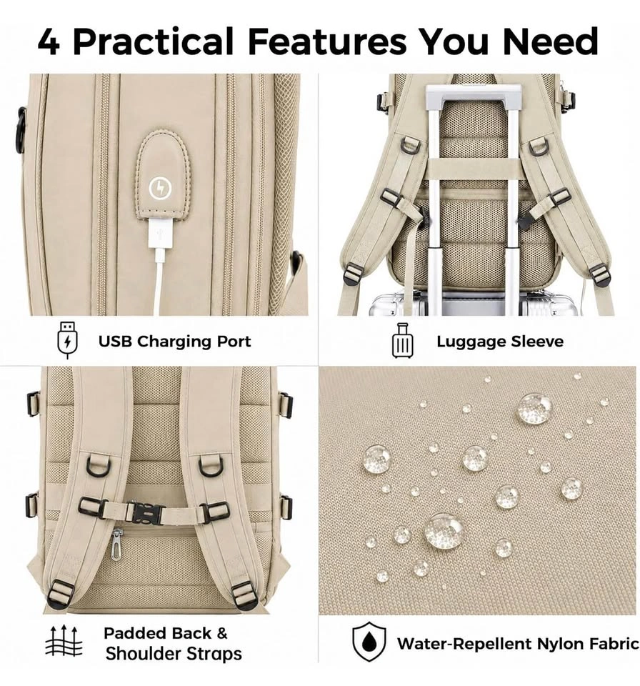 Expandable Laptop Backpack, 23L-39L Fits 15.6 Inch Laptop - photo 5