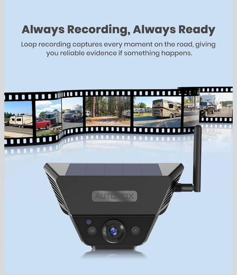 7.2” Solar Wireless Backup Camera, 1-Min Magnetic Mount - photo 5