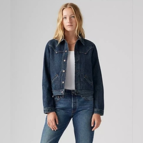 BNWT Levi’s Riveted Western Trucker Jacket Denim XS