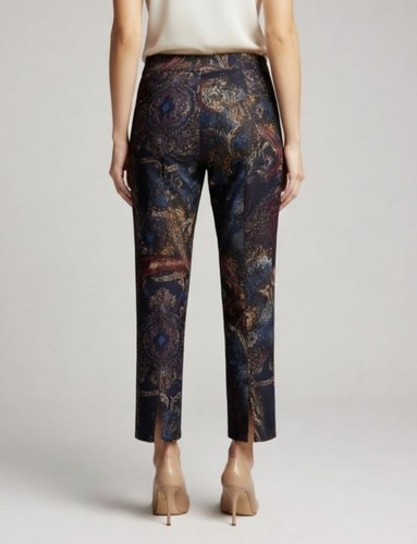Joseph Ribkoff Paisley Ankle Slim Pants Knit Stretch 16 - photo 2