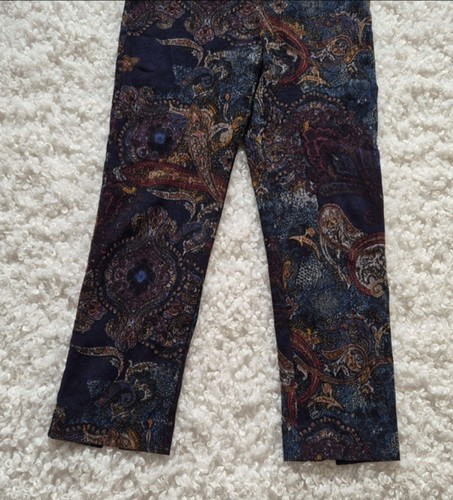 Joseph Ribkoff Paisley Ankle Slim Pants Knit Stretch 16 - photo 5