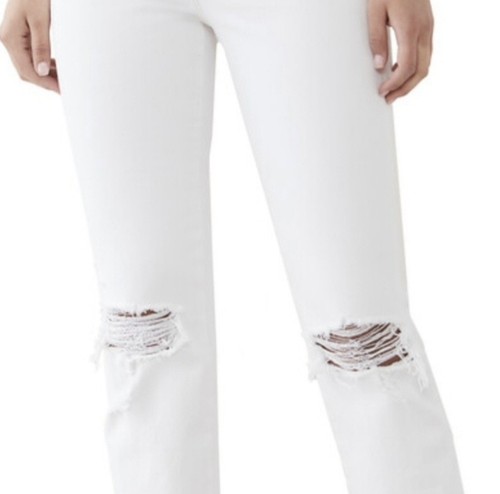Rolla’s High-Rise Straight Leg Jeans 24 Layla White Distressed - photo 3