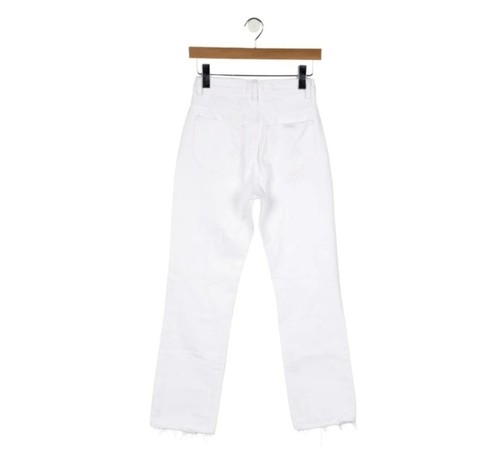 Rolla’s High-Rise Straight Leg Jeans 24 Layla White Distressed - photo 5