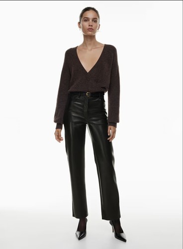 Wilfred Aritzia Melina Faux Leather Pants 14 Black