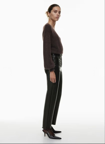 Wilfred Aritzia Melina Faux Leather Pants 14 Black - photo 4
