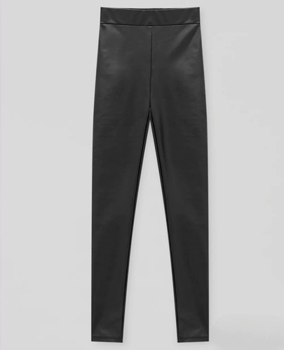 BNWT Pull&Bear Women’s Leggings XS Black Faux Leather - photo 5