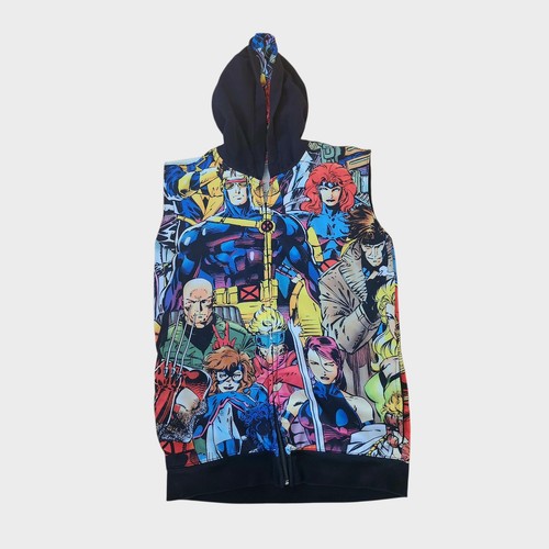 Disney Marvel X-Men Jim Lee Art Sleeveless Zip Hoodie Vest XS - photo 2