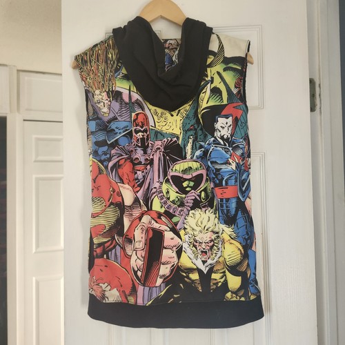 Disney Marvel X-Men Jim Lee Art Sleeveless Zip Hoodie Vest XS - photo 4