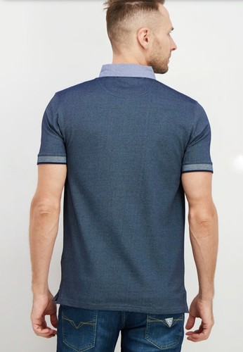 Denim & Flower Ricky Singh Men Polo Blue M Short Sleeve - photo 2