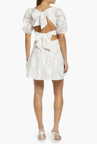 Bardot Frankie Mini Dress M US 6 White Coquette Romantic