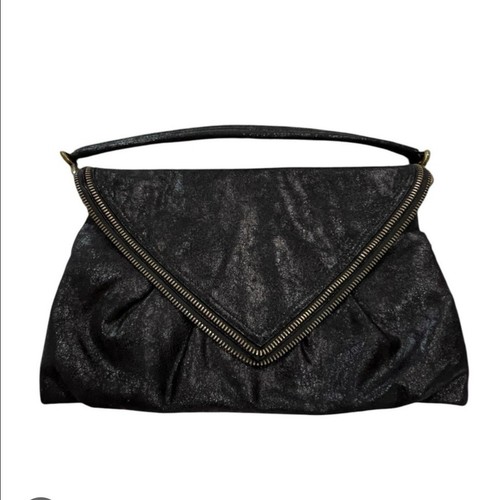 Matt&Nat Black Vegan Large Enveloppe Clutch Shoulder Bag