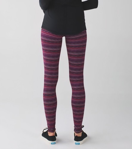 Lululemon Wunder Under Leggings, Size 6, Cyber Stripe Purple - photo 2