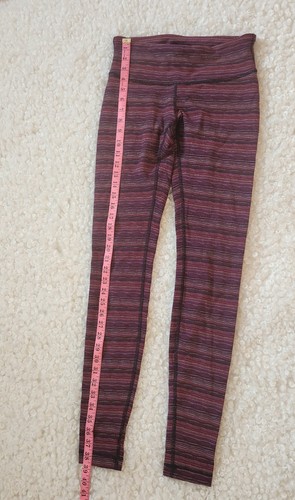 Lululemon Wunder Under Leggings, Size 6, Cyber Stripe Purple - photo 5