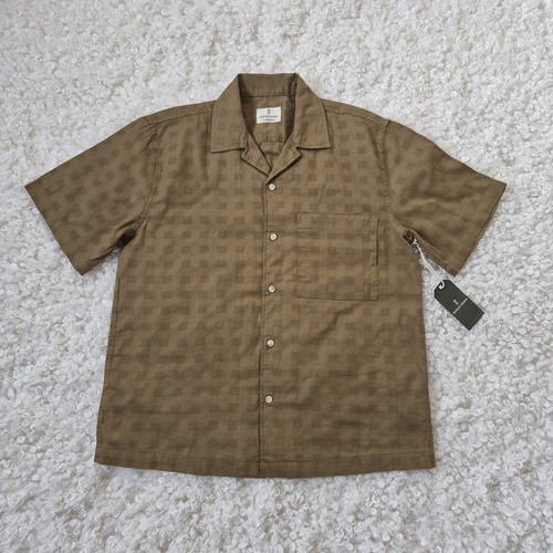 BNWT Mutual Weave Men's Short Sleeve Cotton Shirt Olive - photo 2