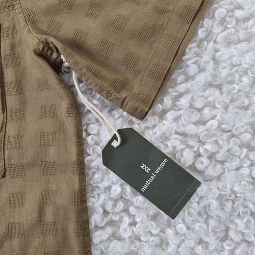 BNWT Mutual Weave Men's Short Sleeve Cotton Shirt Olive - photo 5