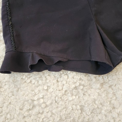 Mango Sequin Side Ruffle Shorts Black Sz M - photo 4